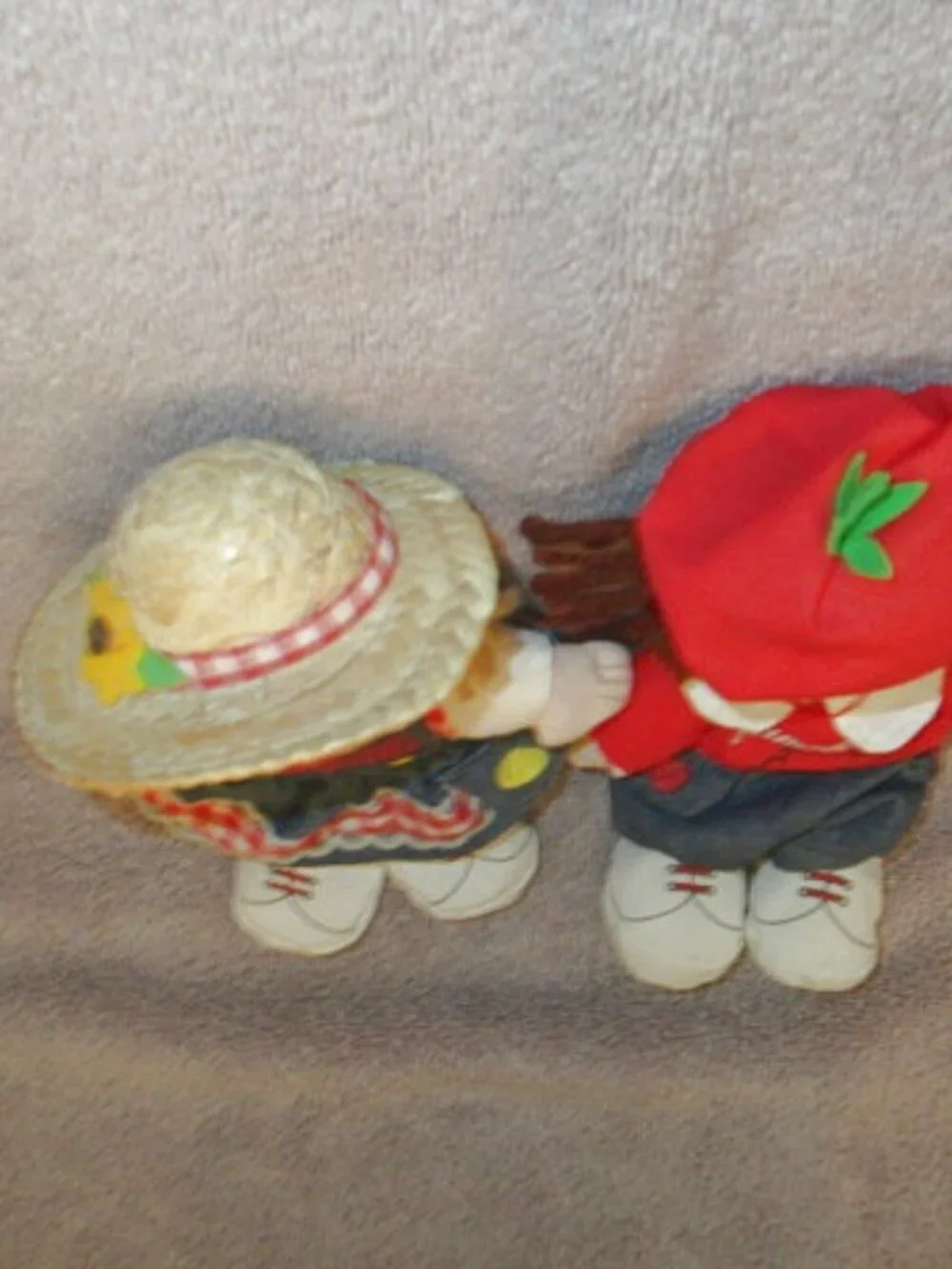 Vtg 90s Campbell's Soup Kids Dolls Set Of 2 Boy & Girl Countrycore Farm Kids 9